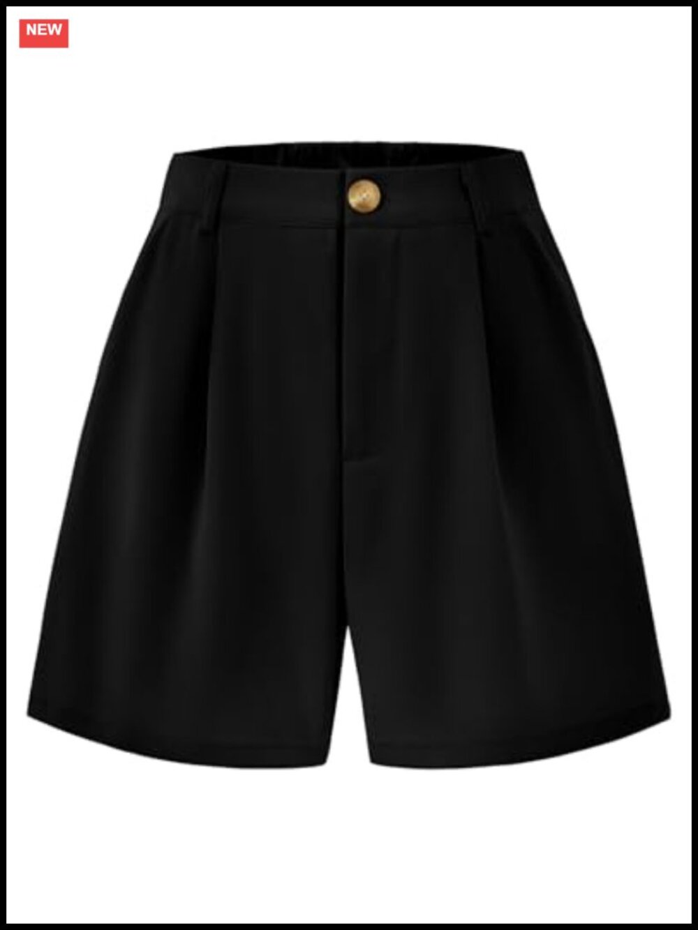 KIRUNDO Women's High Waisted Pleated Trouser Shorts Tailored Summer Casual